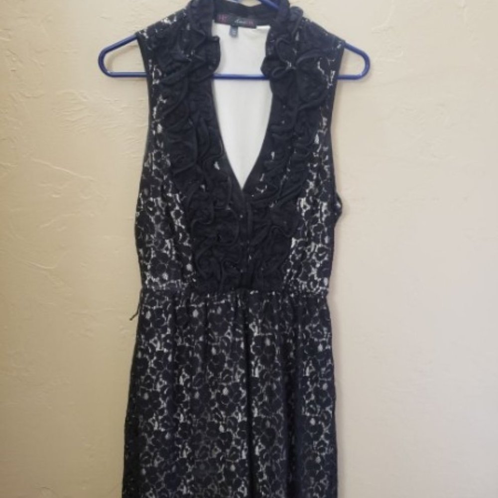 Black Lace Sleeveless Dress